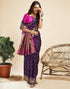 Vasthrlay Paithani Jacquard Unstitched Pink Saree