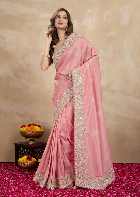 Vasthrlay Jacquard Embroidery Green Ethnic Wear
