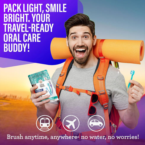 GuruNanda Ready-to-Go Disposable Mini Travel Toothbrushes