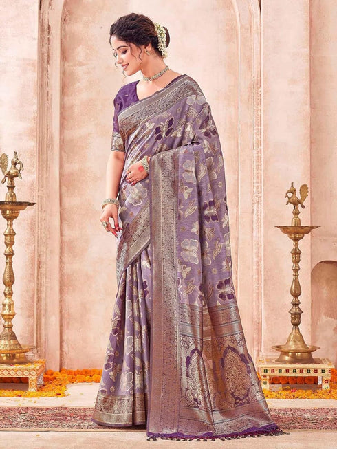 Vasthrlay Chanderi Banarasi Light Saree