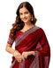 Vasthrlay Chiffon Scalloped Unstitched Maroon Saree