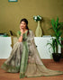 Vasthrlay Womens Cotton Printed Brown Saree
