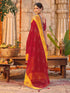 Vasthrlay Georgette Embroidery Unstitched Red Saree