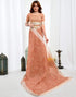 Vasthrlay Unstitched Readymade Traditional Pink Saree