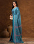 Vasthrlay Womens Printed Unstitched Brown Saree