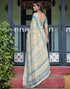 Vasthrlay Womens Printed Unstitched Light Green Saree