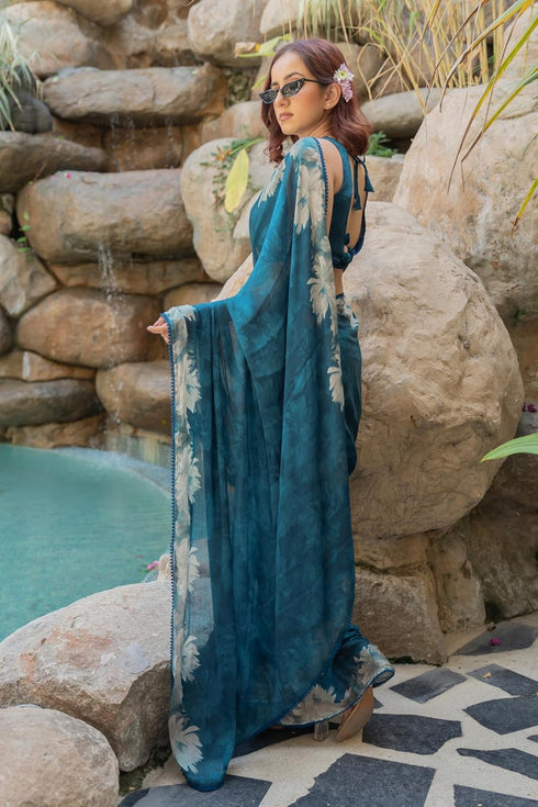 Vasthrlay Fashion Chiffon Printed Ethnic Wear