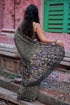 Vasthrlay Fashion Rhinestone Embellished Black Ethnic Wear