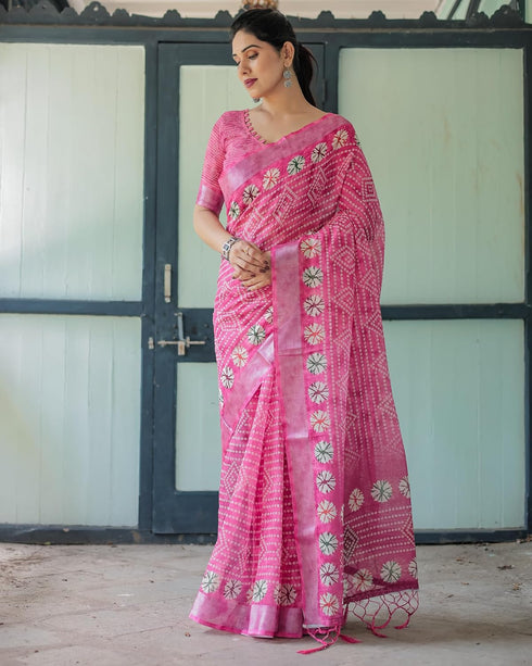Vasthrlay Floral Chiffon Saree