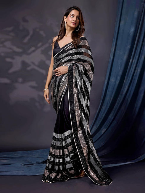 Vasthrlay Georgette Embroidery Unstitched Pink Ethnic Wear