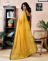 Vasthrlay Chanderi Printed Unstitched Orange Saree