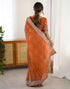 Vasthrlay Georgette Bandhani Unstitched Purple Saree