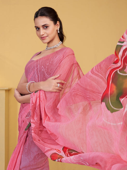 Vasthrlay Georgette Printed Saree