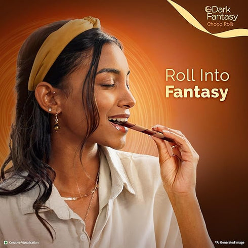 Sunfeast Dark Fantasy Rich Creme Filled Choco Wafer Roll