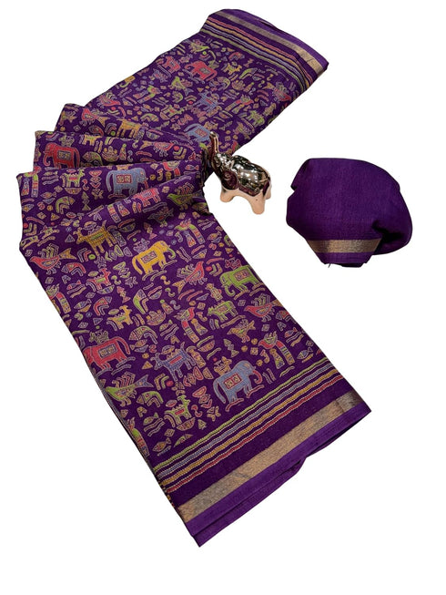 Vasthrlay Ghicha Kalamkari Print