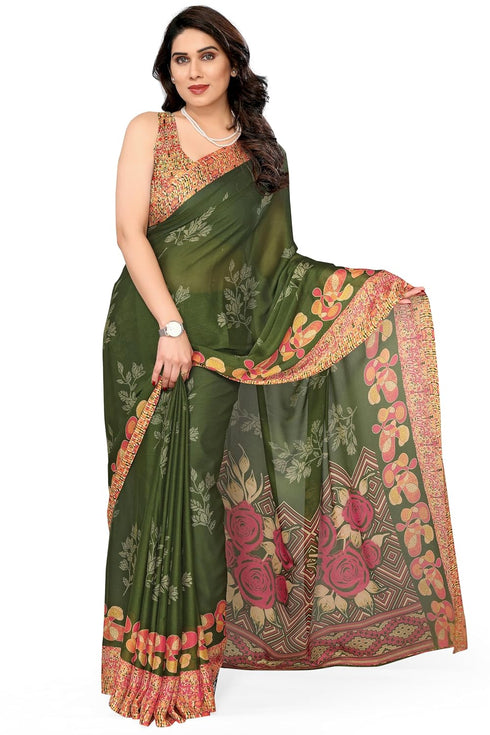 Vasthrlay Fashion Chiffon Georgette Dark Ethnic Wear
