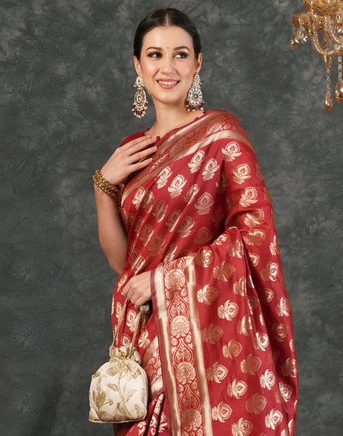 Vasthrlay Banarasi Traditional Unstitched Saree