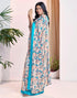 Vasthrlay Georgette Printed Unstitched Multicolor Saree