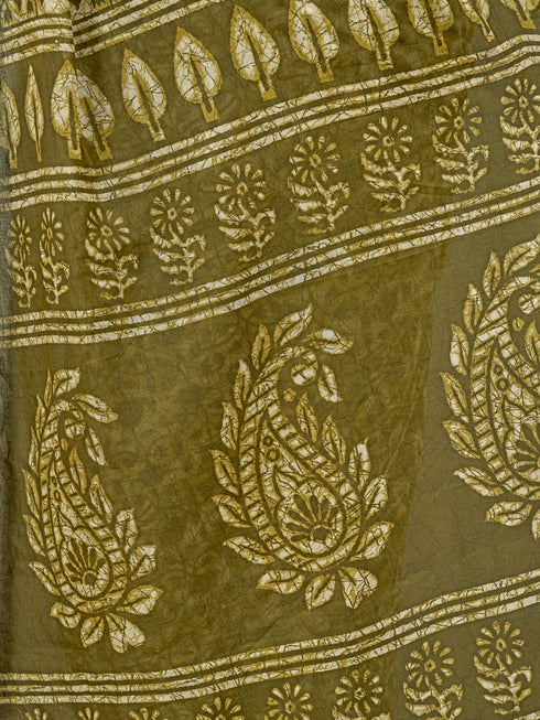 Vasthrlay Cotton Printed Mulmul Saree