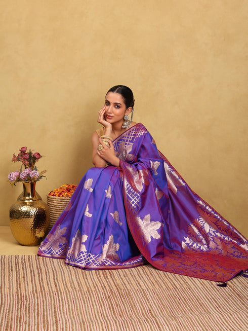 Vasthrlay Banarasi Unstitched Saree