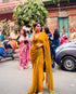 Vasthrlay Boarder Unstitched Chhaavab Mustard Free Ethnic Wear