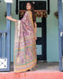 Vasthrlay Handloom Multicolour Pink Blue Saree
