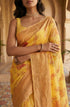 Vasthrlay Yellow Jacquard Floral Saree