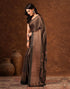 Vasthrlay Womens Printed Brown Saree With Brown Unstitched Blouse Piece