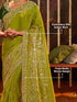 Vasthrlay Jacquard Embroidery Green Ethnic Wear
