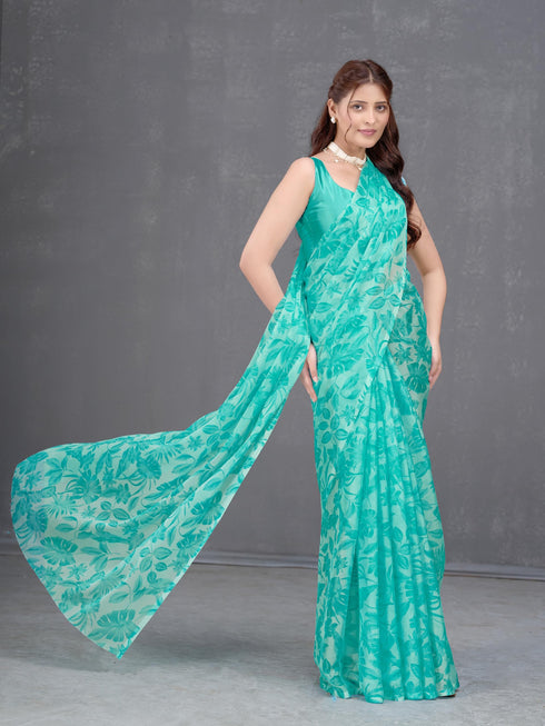 Vasthrlay Chiffon Floral Saree