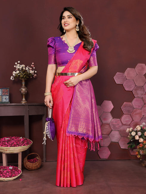 Vasthrlay Kanchipuram Saree Soft Silk Seagreen