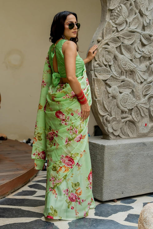 Vasthrlay Fashion Chiffon Georgette Dusty Ethnic Wear