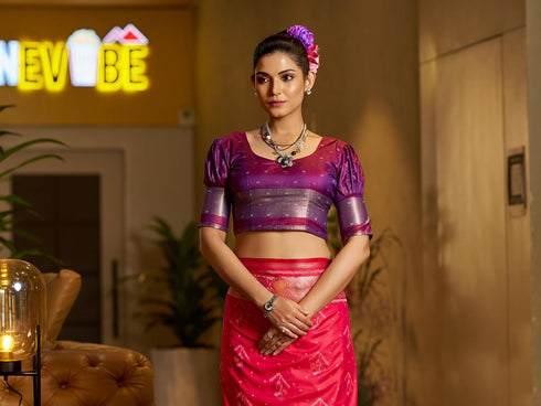 Vasthrlay Unstitched Multicolor Comfortable Friendly Saree