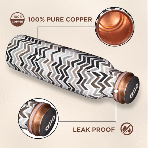 Pure Copper Water Bottle 1 Litre Leak Proof