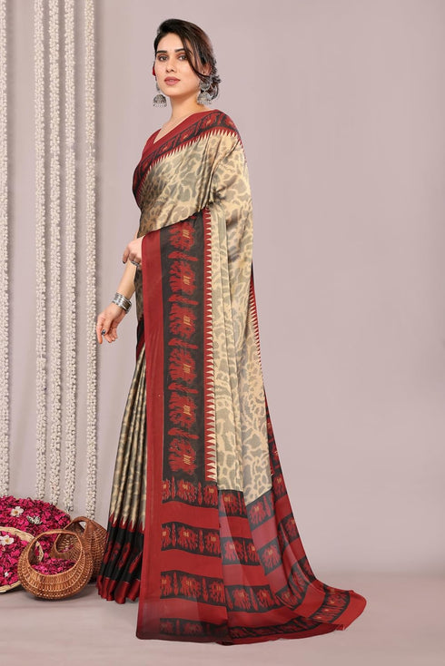 Vasthrlay Fashion Chiffon Turquoise Ethnic Wear