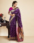 Vasthrlay Jacquard Paithani Unstitched Teal Saree