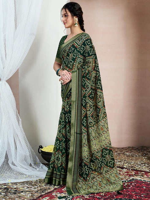 Vasthrlay Chiffon Bandhani Unstitched 4159s2944n Yellow