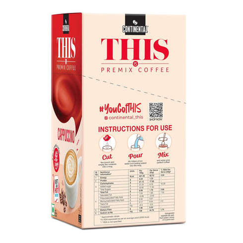 Continental THIS Cappuccino 3 in 1 Premix Instant Coffee