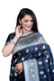 Vasthrlay Silver Banarasi Saree