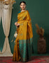 Vasthrlay Banarasi Jacquard Unstitched Teal Saree