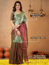Vasthrlay Handloom Unstitched Beigegold Ethnic Wear
