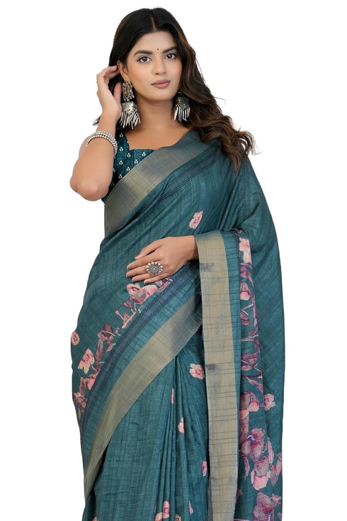 Vasthrlay Fashion Paisley Printed Grey Ethnic Wear