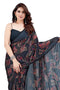 Vasthrlay Fashion Chiffon Turquoise Ethnic Wear