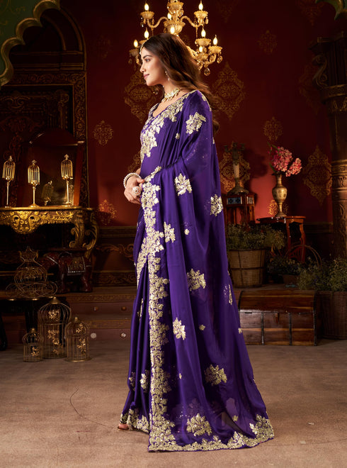 Vasthrlay Embroidery Unstitched Saree