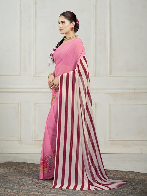 Vasthrlay Georgette Unstitched Saree