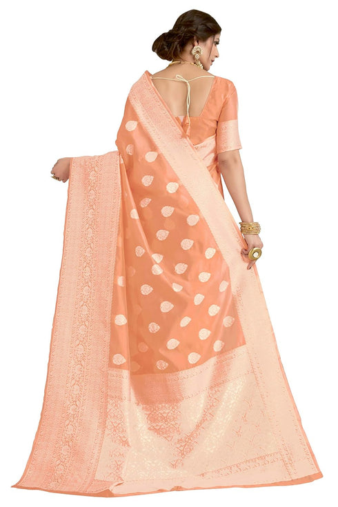 Vasthrlay Banarasi Gs Peach Ethnic Wear