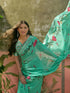 Vasthrlay Womens Printed Unstitched White Saree