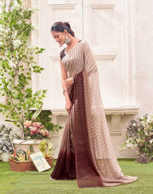 Vasthrlay Womens Chiffon Unstitched Light Green Saree