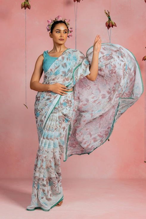 Vasthrlay Fashion Chiffon Georgette Printed Ethnic Wear