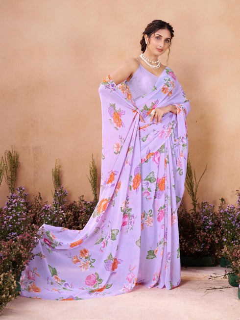 Vasthrlay Georgette Printed Saree